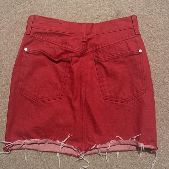 Rag & Bone Red Denim Skirt - Picture 4 of 5